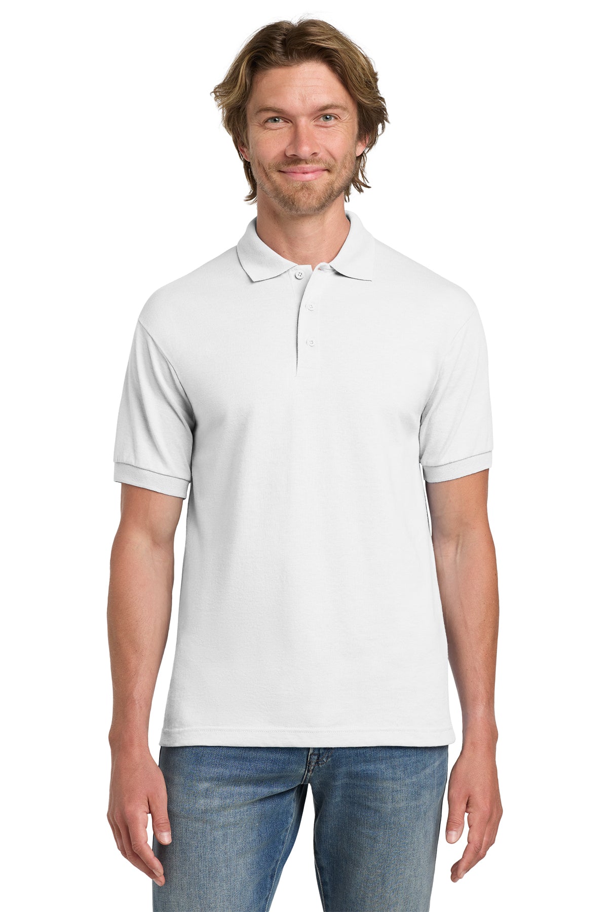 Short Sleeve Polo, Cotton/Poly Blend