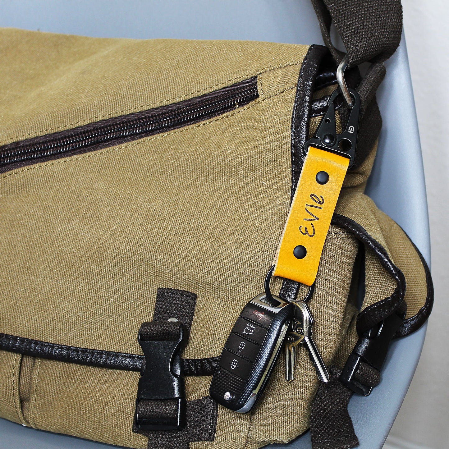 Leather Carabiner Keychain