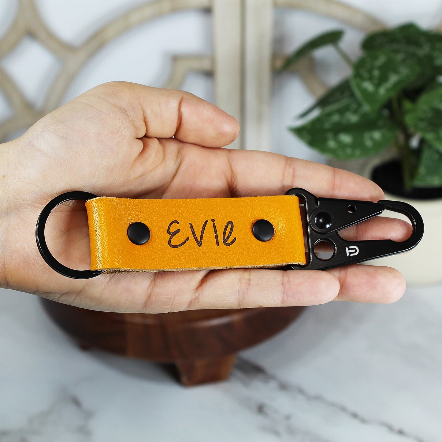 Leather Carabiner Keychain