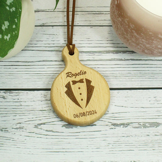 Wood Round Pan Handle Bottle Opener Fridge Magnet