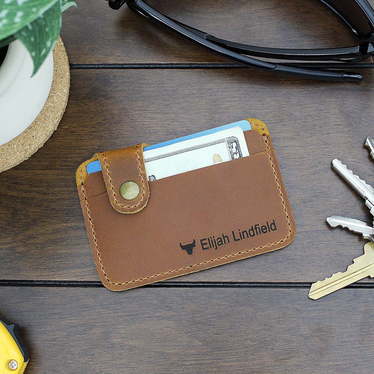 Leather Snap Wallet