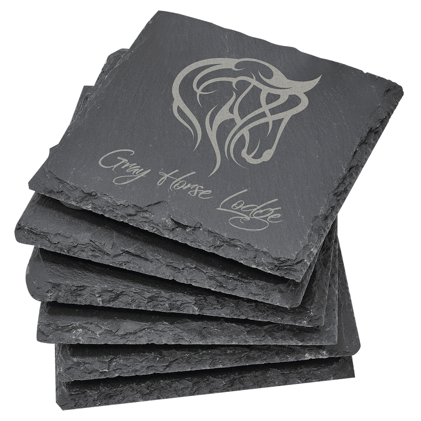 Slate Square Coaster Set