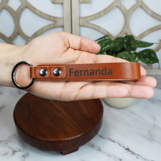 Leather Strap Keychain