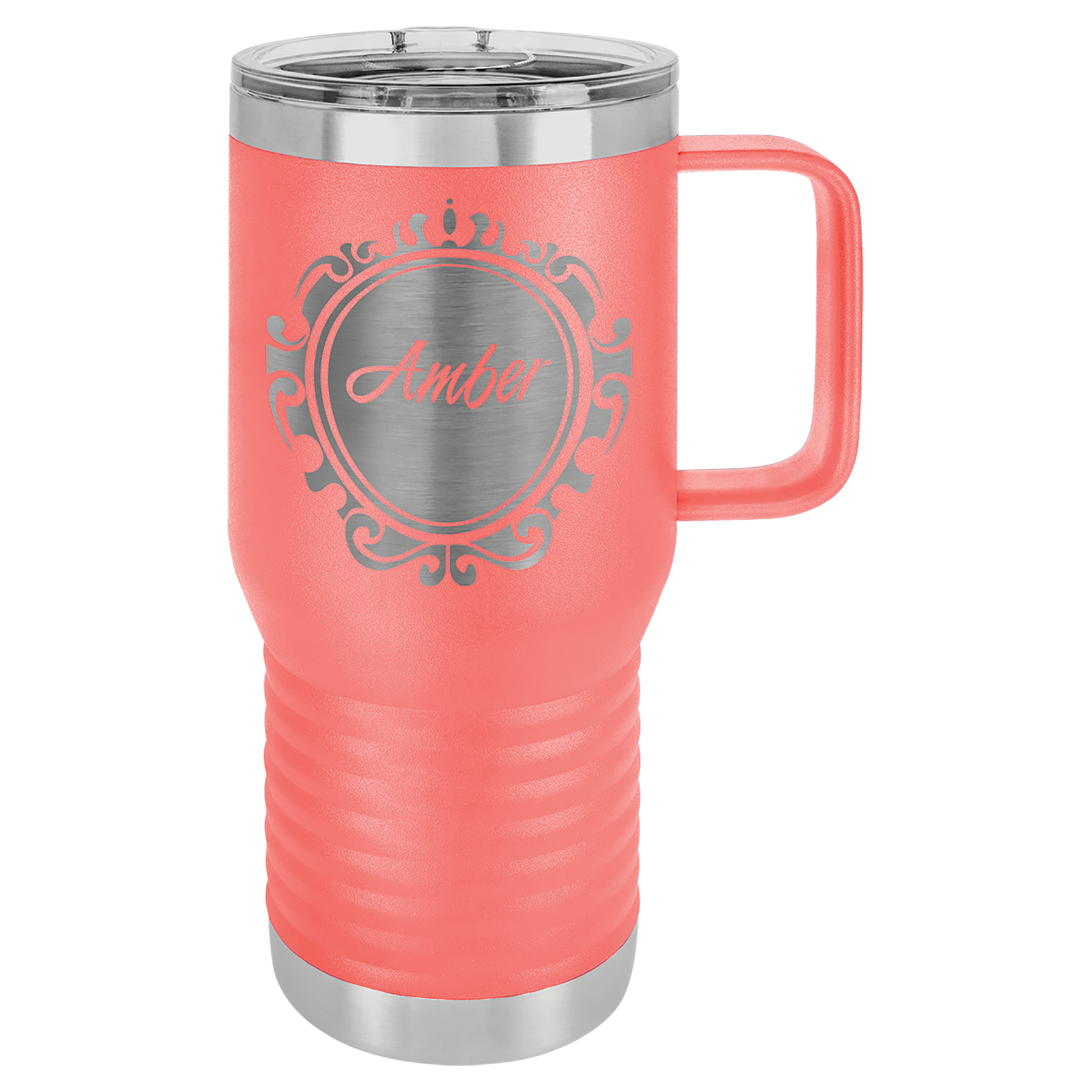 Personalized Coral Mug | Engraved 20 oz Mug | Stainless Steel Gift | Personalized Tumbler