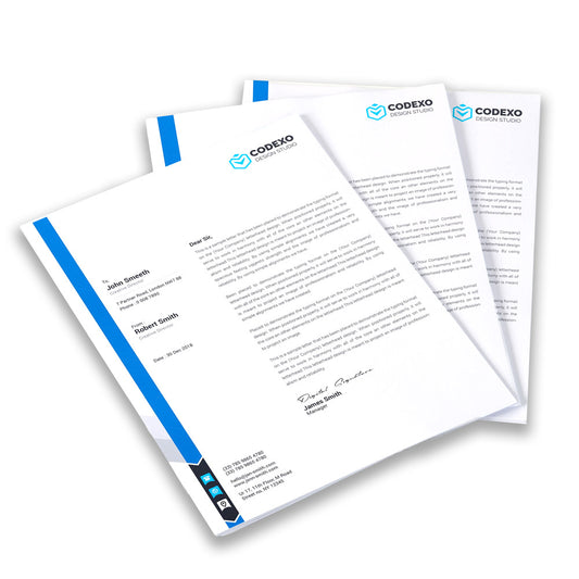 Same-day document printing, letter size sheets, professionally printed