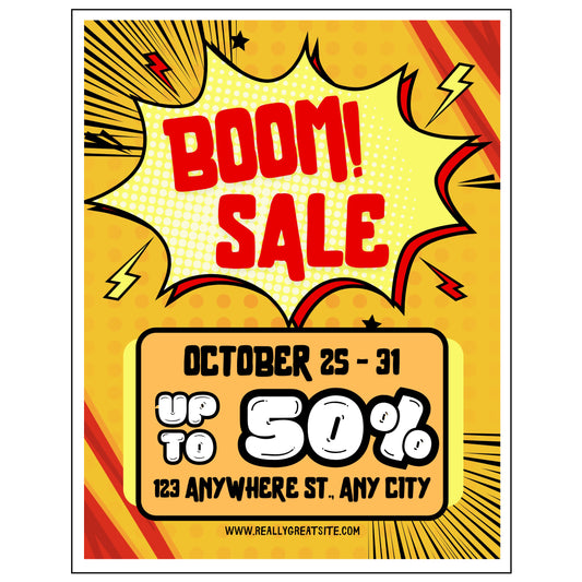 Same-day flyer printing with vibrant full-color design